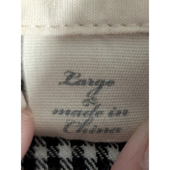 Victoria's Secret Black & White Gingham Long Sleeve Cotton/Silk Shirt‎ Large - Picture 10 of 12